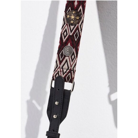 Free People Indigo Blue Macramé Crescent Bag Slouchy Tassel Crossbody, New - Picture 5 of 9